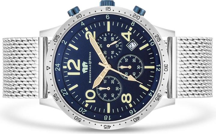 Image du produit Hommes Chronographe Flight Capitaine en acier inoxydable Argent - 34126 (Chronographe, 43.80 mm)