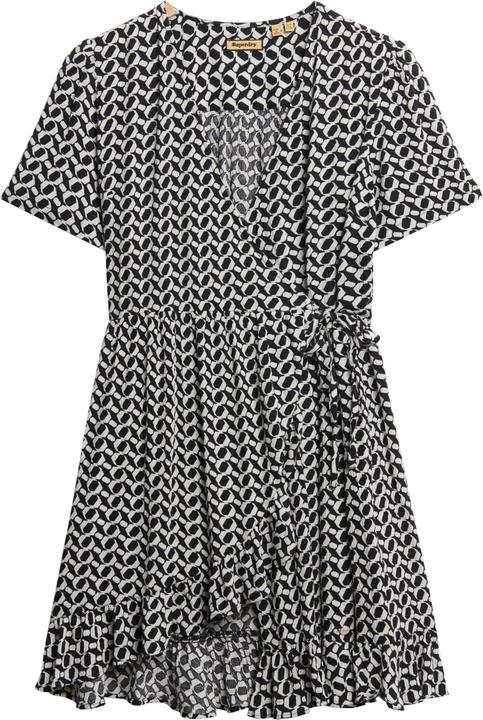 Image du produit Superdry Robe portefeuille courte imprimée à manches courtes (10)