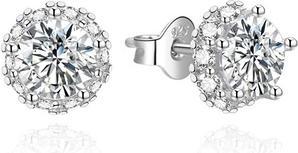 Agato Elegant silver earrings with zircons AGUP3476