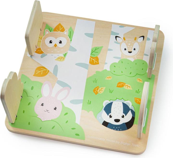 Actual product image Bigjigs Woodland wooden hide and seek game