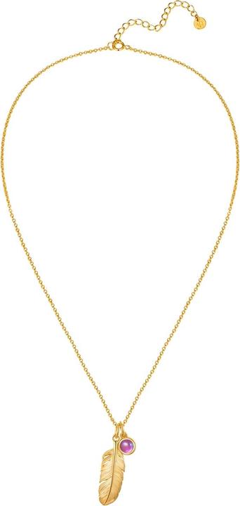 Immagine prodotto Glanzstücke München Collana da donna con piume in argento - 35048 (Argento, 40 - 45 cm)
