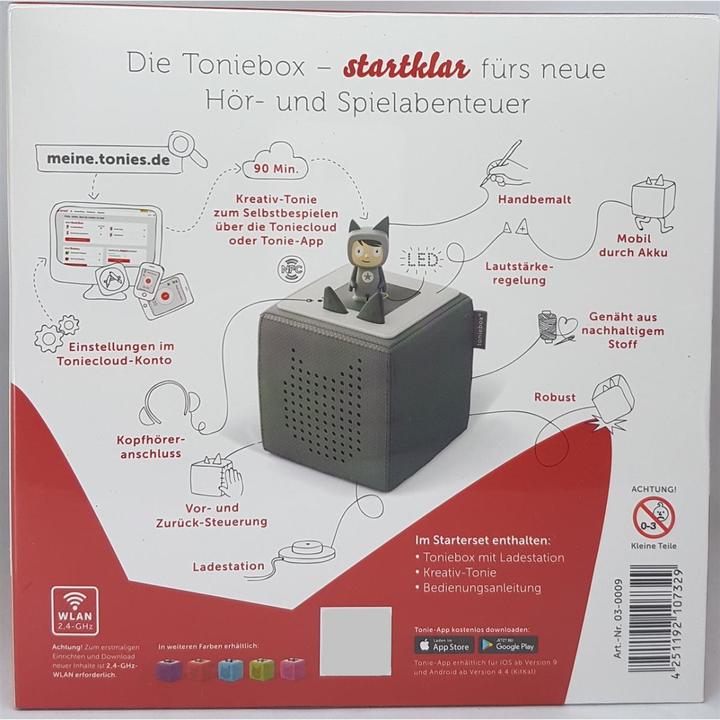 Actual product image Tonies Toniebox Starter Set Anthracite (Creative Tone) (German)