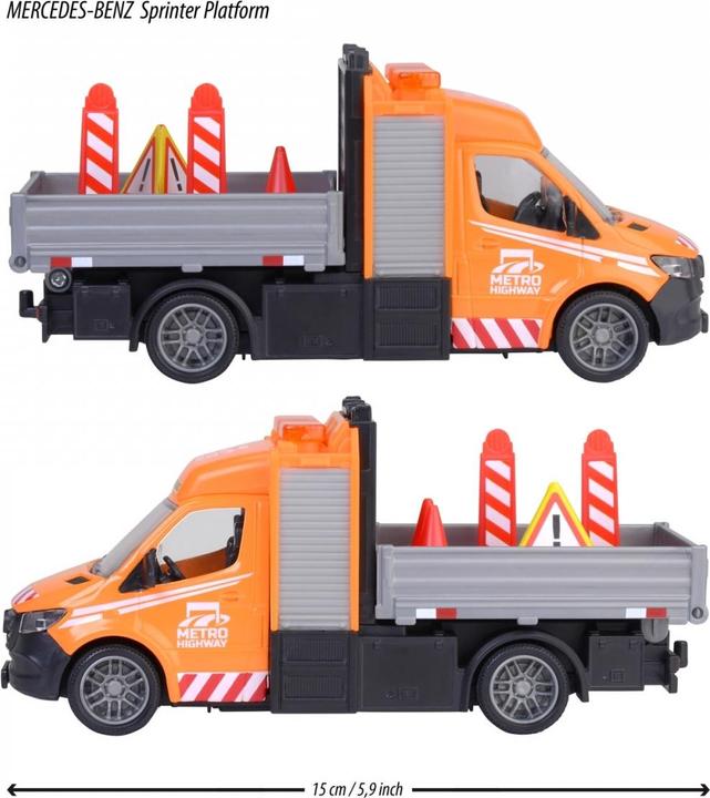 Actual product image Majorette Mercedes-Benz Sprinter Platform