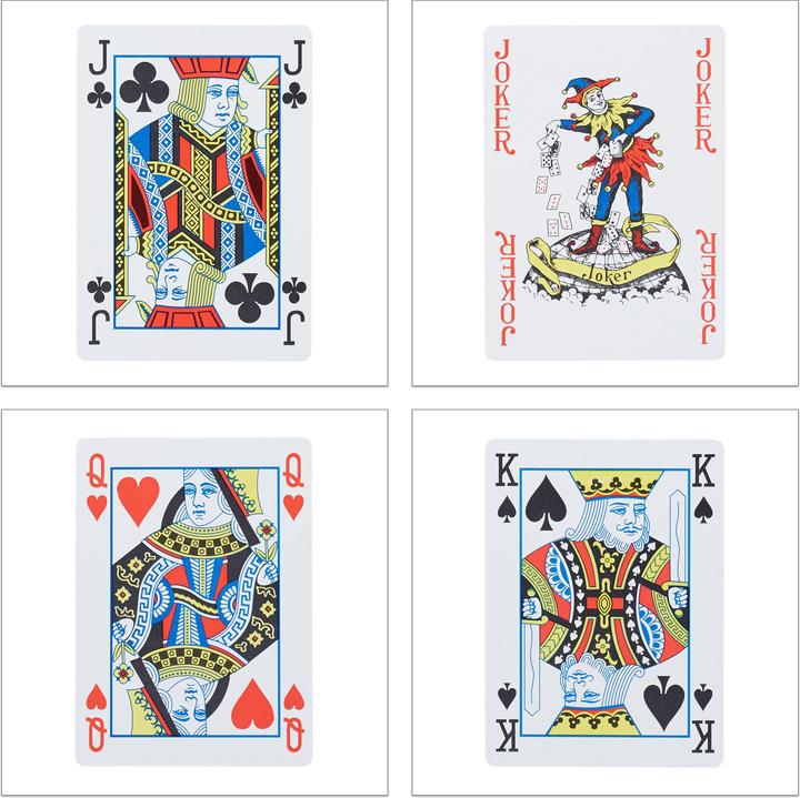 Produktbild Relaxdays Pokerkarten (Deutsch, Französisch, Italienisch, Englisch)
