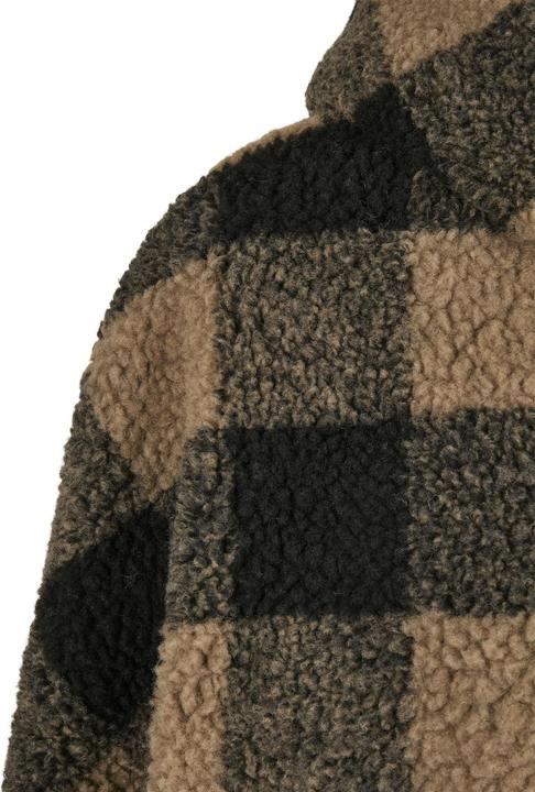 Immagine prodotto Urban Classics Giacca Sherpa da donna con cappuccio a quadri oversize (4XL)