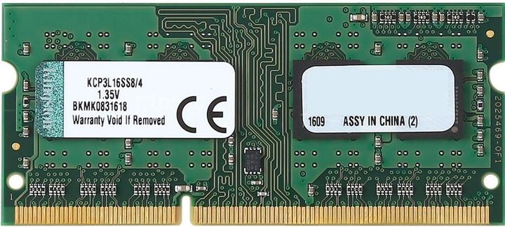 Produktbild Kingston Kcp3l16ss8/4 (1 x 4GB, 1600 MHz, DDR3L-RAM, SO-DIMM)