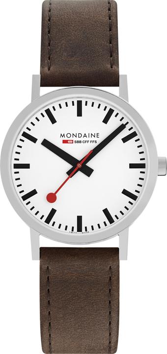 Actual product image Mondaine Classic - Vegan polished (Analogue wristwatch, Swiss made, 40 mm)