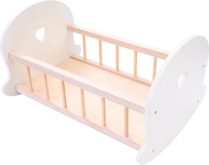 Produktbild Engelhart Puppenbett Schaukelwiege, Grau/Weiss