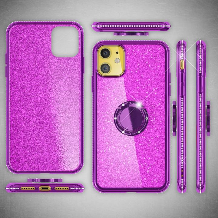 Produktbild Nalia Ring Glitzer Silikon Hülle (Apple iPhone 11)