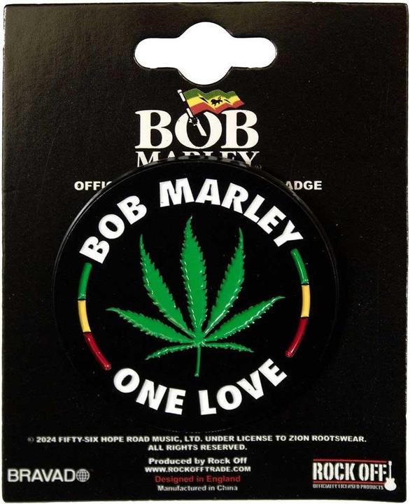 Produktbild Bob Marley Blattdesign Abzeichen ZinkLegierung