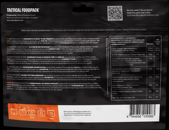 Actual product image Tactical Foodpack Beef and Potato Pot (100 g)