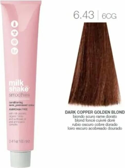 Immagine prodotto Milk_Shake 6,43 Smoothies Colore Semi-Permanente Rame Scuro 100ml (Rame scuro)