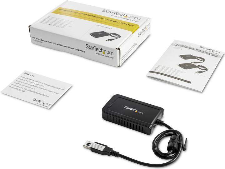 Actual product image StarTech USB To VGA External Video Card (VGA, USB 2.0, 8.80 cm)