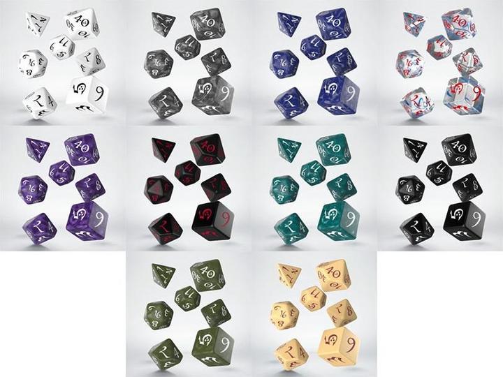 Produktbild Q Workshop SCLE06 - Classic RPG schwarz & Rot, Würfelset (7 Stück)