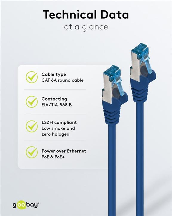 Actual product image Goobay Network cable (S/FTP, CAT6a, 1.50 m)