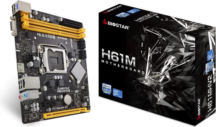 Actual product image Biostar H61MHV2 (LGA 1155, Intel H61, mATX)