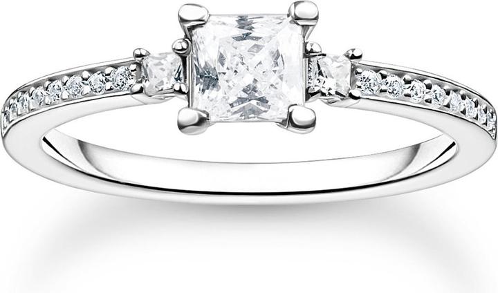 Thomas Sabo Ring Pavé Weisser Stein Silber