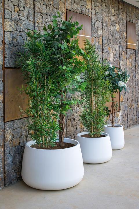 Produktbild Newgarden CAMELIA 60 Übertopf, Kübel XXL gross rund ø59x39cm weiss 74L outdoor