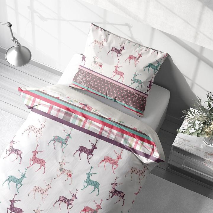Actual product image Traumschlaf Deer (Bedding set, 135x200 cm + 80x80 cm)