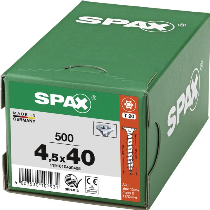 Actual product image Spax Chipboard screws (500 Screws per piece)