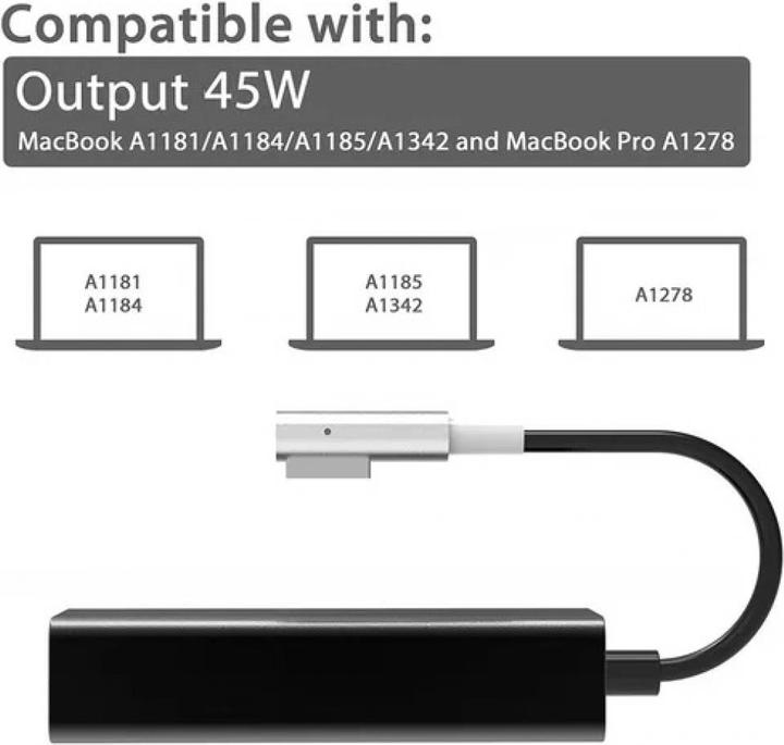 Produktbild PowerGuard USB-C MagSafe Adapter Converter L-Style (45W) (45 W)