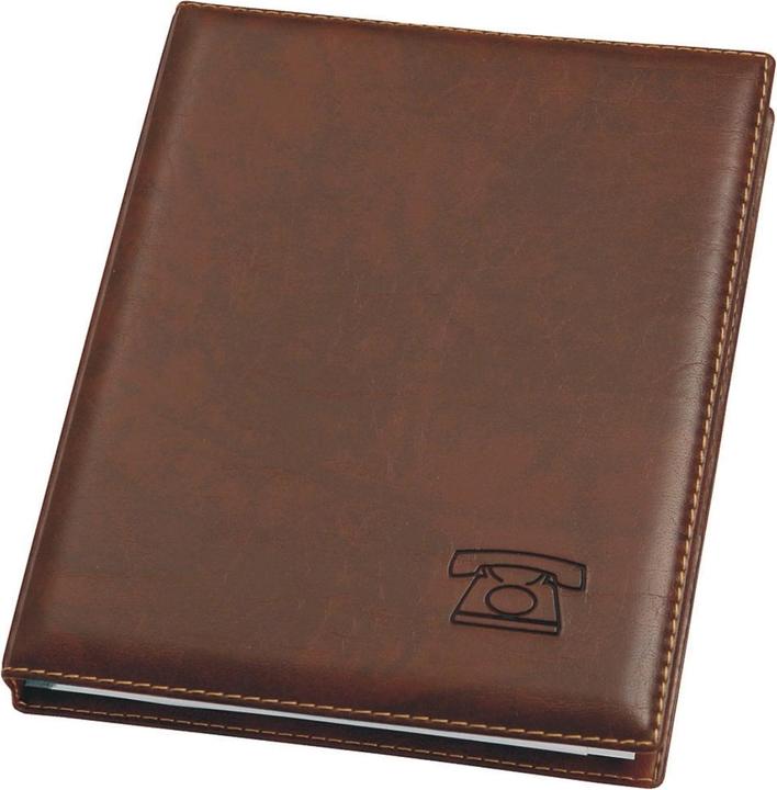Actual product image Veloflex Telephone ring binder, folder Exquisit,, 182 x 225 mm, brown (A5, 225 mm, 1 Piece)
