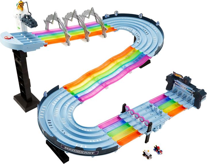 Hot Wheels Mario Kart Rainbow Race Set Spielset