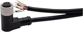 Produktbild RND Electronics M12 Kabelverbinder, 5 m, Rechts abgewinkelt, Steckbuchse, 8 Pole, A-kodiert, Gelötet