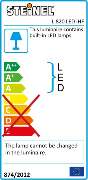 Energy Label Steinel L 820 LED Ihf (612 lm)