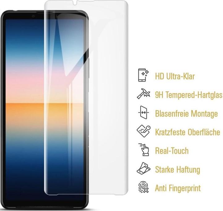 Produktbild Protectorking 1x echtes Tempered 9H Panzerhartglas 3D KLAR (1 Stück, Sony Xperia 10 III)