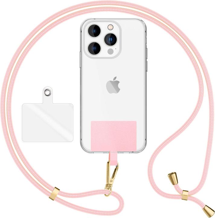 Actual product image Nalia Handyband + Pad für Hülle zum Umhängen, Karabinerhaken Anhänger aus Metall (gold)
