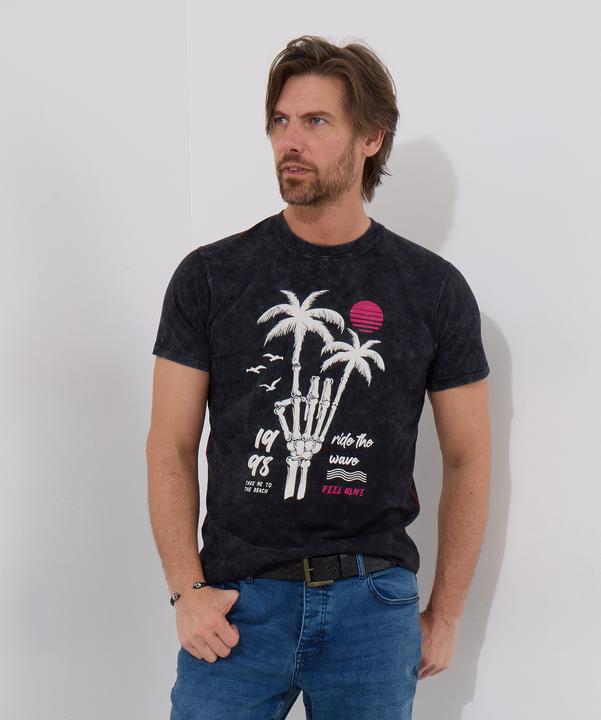 Actual product image Joe Browns Palm Tree Skeleton Graphic Short Sleeve T-Shirt (S)