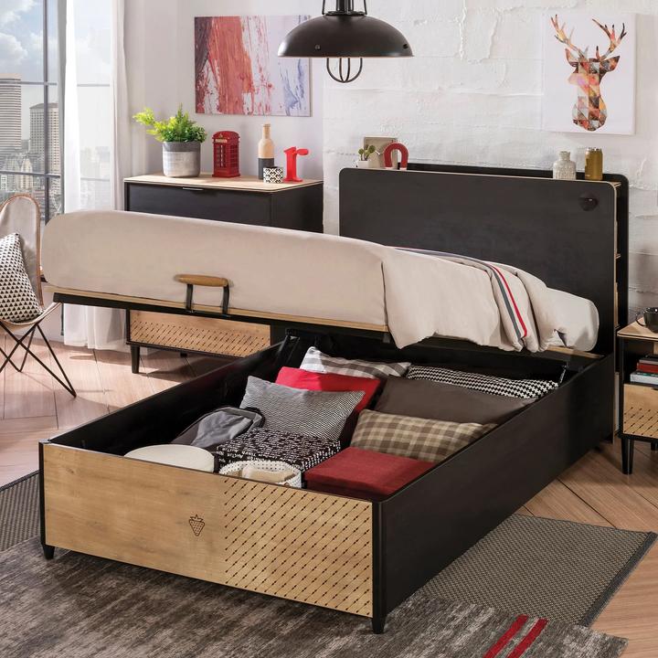 Produktbild Cilek Bett Black mit Stauraum 120x200cm (120 x 200 cm)