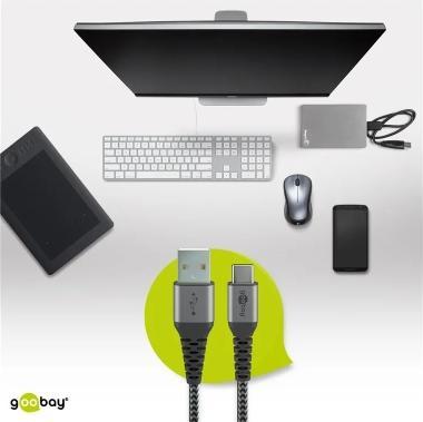 Produktbild Goobay USB A — USB C (0.50 m, USB 2.0, 60 W)