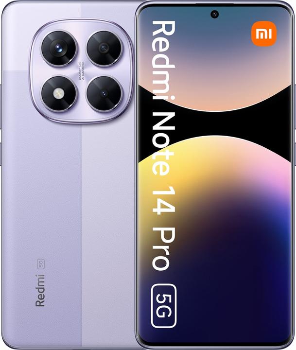 Produktbild Xiaomi Redmi Note 14 Pro 5G (512 GB, Lavender Purple, 6.67", Dual SIM, 200 Mpx, 5G)