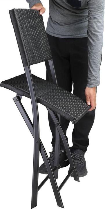 Image du produit Casaria Chaise pliante en poly rotin (4x Set)