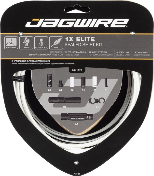 Actual product image Jagwire 1X Elite Sealed shifter cable set