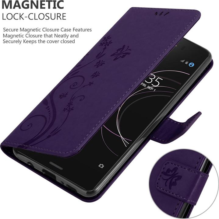 Actual product image Cadorabo Flower Book Case for Sony Xperia XZ1 COMPACT (Sony Xperia XZ1 Compact)