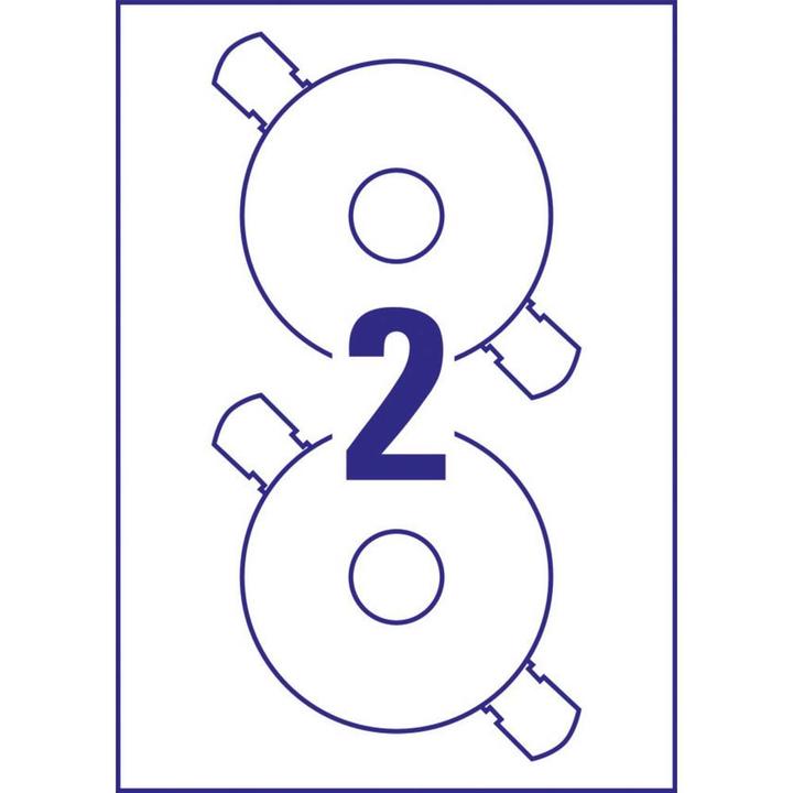 Actual product image Avery CD labels L6043-100 Ø 117 mm, Klebehaftung: Permanent