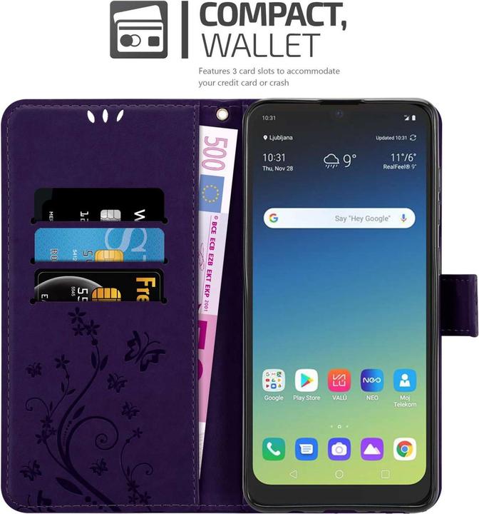 Actual product image Cadorabo Case for LG K40S Flower Book (Xiaomi Redmi K40s, K40s)