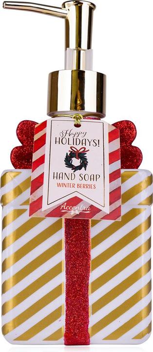 Accentra Seifenspender mit Flüssigseife GESCHENK, Duft: Winter Berries (Handseifenspender, 500 ml)