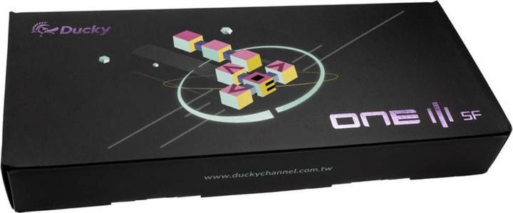 Actual product image Ducky One 3 Classic Black/White SF Gaming Keyboard, RGB LED - MX-Black (DE, Cable)