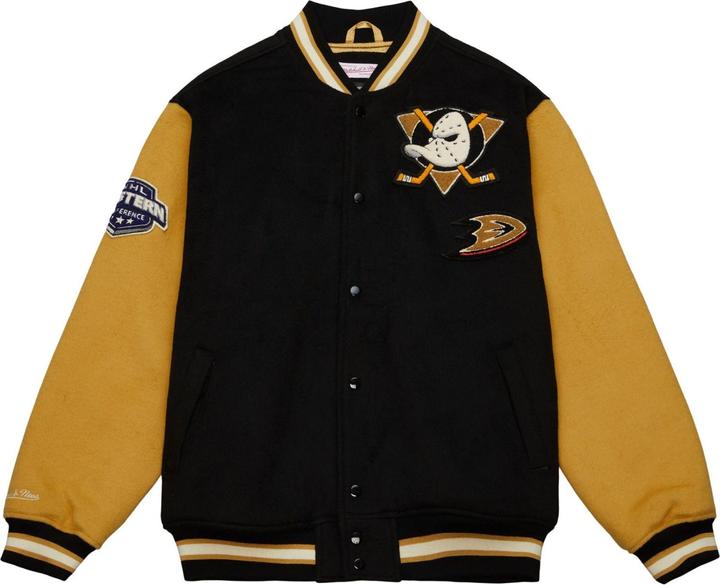 Actual product image Mitchell & Ness M&N Legacy Varsity Wool Veste - Anaheim Ducks (S)