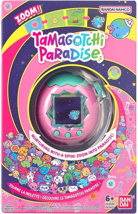 Actual product image Bandai Tamagotchi Paradise Land pink (German, Spanish, Chinese, French, Korean, Japanese, Italian, Portuguese, English)