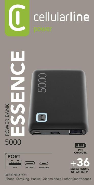 Produktbild Cellularline Essence 5000 (5000 mAh, 12 W, 18.50 Wh)