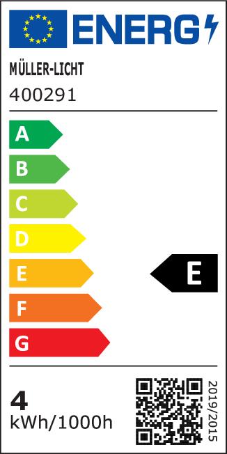 Energie-Label Müller Licht Kerze (E14, 4 W, 470 lm, 3 x, E)