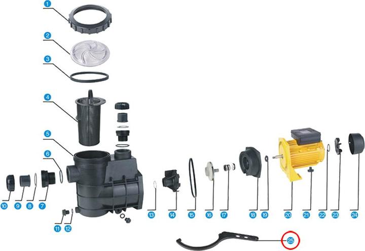 Produktbild SunSun Schwimmbadpumpe HZS-550/750 Ersatzteil Spann Werkzeug Poolpumpe Pumpe
