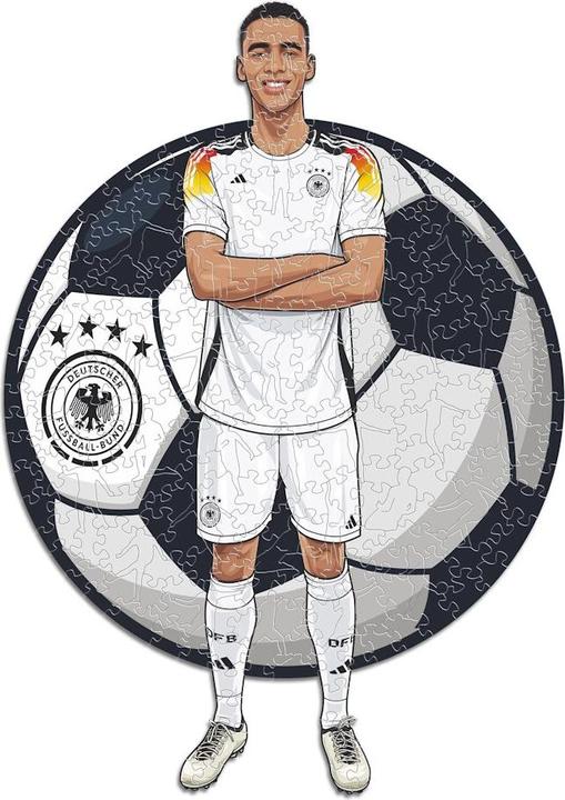 Actual product image Iconic Jamal Musiala - German Nationl Team - Wooden Puzzle Size M (270 pieces) (270 pieces)