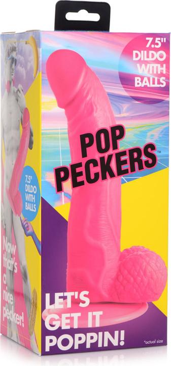 Image du produit Pop Peckers Poppin Dildo 19 cm - Pink