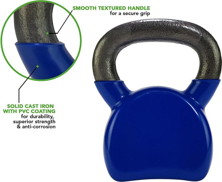 Actual product image Tunturi Vinyl Gusseisen Kettlebell (1 x 12 kg)